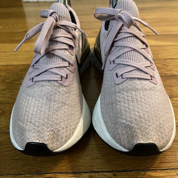 Nike React Infinity Run Flyknit Women Sz 9 Comfort Running Pink Gld Shoe Sneaker - Picture 4 of 7